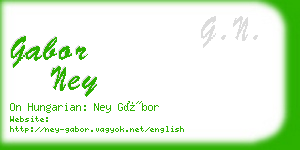 gabor ney business card